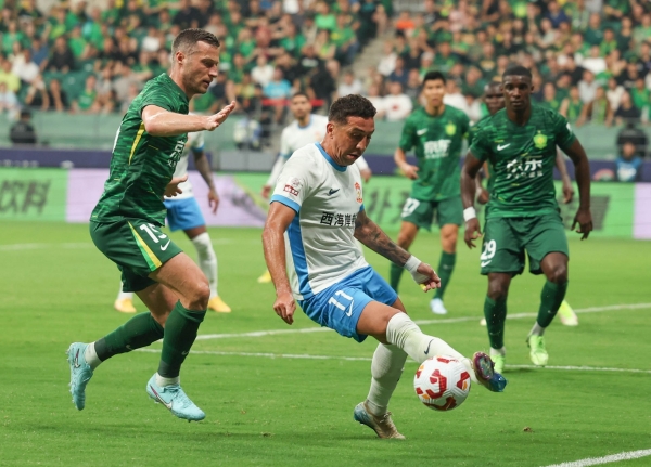 足球——中超：北京國安勝青島西海岸