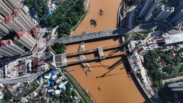 鳥瞰建設(shè)中的平陸運(yùn)河