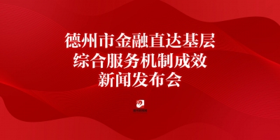 德州市金融直達(dá)基層綜合服務(wù)機(jī)制成效新聞發(fā)布會