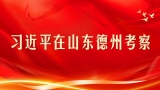 习近平在山东德州考察