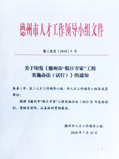 德州“假日专家”每人每年最高补助20万元！看看需要什么条件？