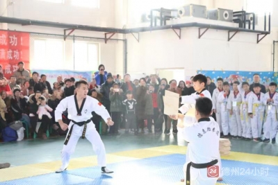 ​宁津县首届青少年跆拳道公开赛火爆开赛