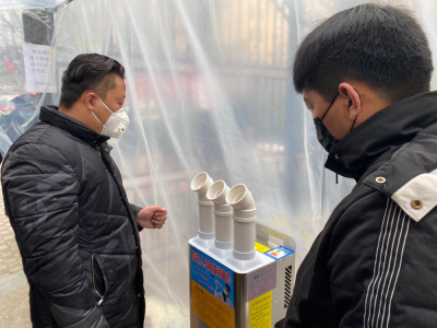 武城：社区启用“消毒通道”