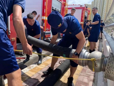 德州消防紧急排险 萱蕙路涵洞水位下降