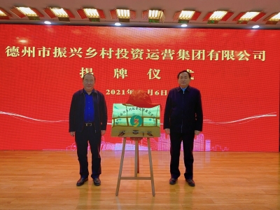 德州市振兴乡村投资运营集团有限公司揭牌