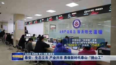 深入学习宣传贯彻党的十九届六中全会精神丨泰安：生态立市 产业兴市 勇做新时代泰山“挑山工”