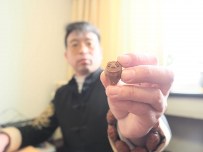 万物皆可冰墩墩！德州市民何成刚核雕冬奥会吉祥物