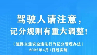 @德州司机 领取最新交通违法记分规则