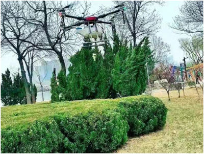 德州长河公园：高效快捷空中护绿