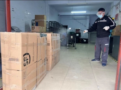 德州把住快递行业疫情防控关|“人”“物”同防 快递6面消毒