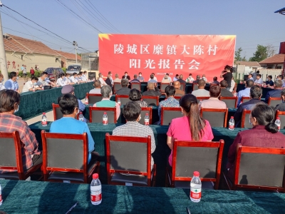 群众心里亮堂堂 | 陵城区糜镇大陈村阳光报告会“三务三资”全公开