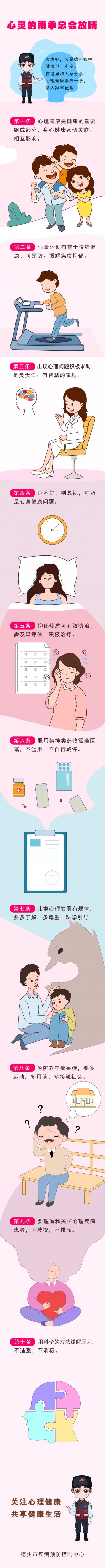 德州疾控健康提示：心灵的雨季总会放晴