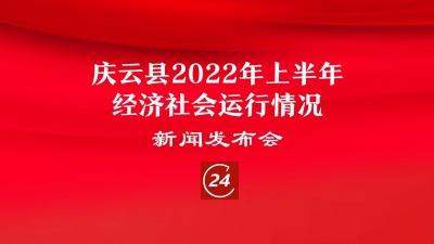 德报直播 |  庆云县2022年上半年经济社会运行情况新闻发布会举行