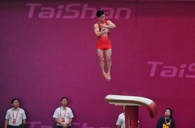 【钱眼·德报现场】浙江队夺得全国体操团体锦标赛男团冠军