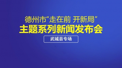 德报直播 | “走在前 开新局”主题系列新闻发布会武城县专场