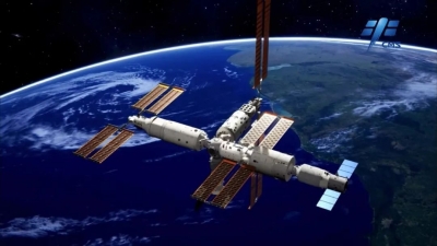 空间站梦天实验舱与空间站组合体在轨完成交会对接
