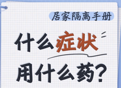 居家隔离手册丨什么症状用什么药？