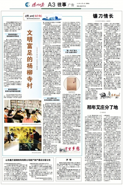 德州文史｜朱殿封：镰刀情长