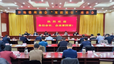 异地德州商会“双招双引”座谈会召开 马广峰刘长民康志民隋力出席