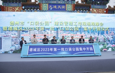 德城区今年首批“口袋公园”集中开园！全市“口袋公园”建设管理工作现场会召开