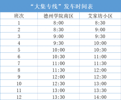 德州“大集专线公交”上线！