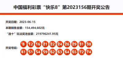 快乐8又中出1000万元大奖！