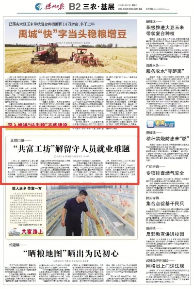 陵城区义渡口镇：“共富工坊”解留守人员就业难题