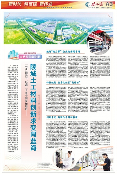 老典型的新时代 | 陵城土工材料 一“布”铺天下 创新求变闯蓝海