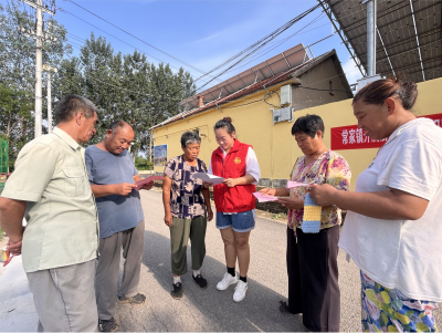 庆云县常家镇：志愿者进村入户讲解防震减灾知识