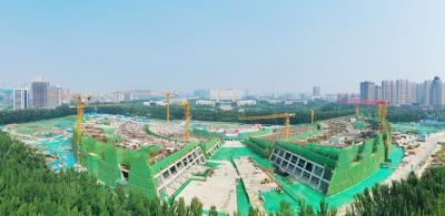德州市文化科技中心项目主体结构封顶