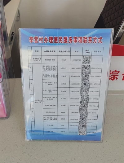 庆云县常家镇：便民联系卡打通服务“最后一公里”