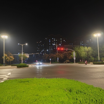 德州市政：架起高杆灯 照亮市民回家路