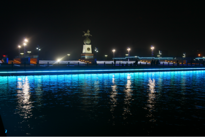 德州市长河公园：灯光亮化再提升，长河夜色更迷人