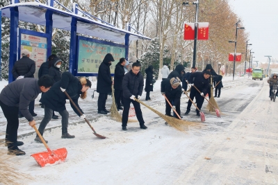 让党旗在一线高高飘扬 | 德州市直机关开展扫雪除冰行动