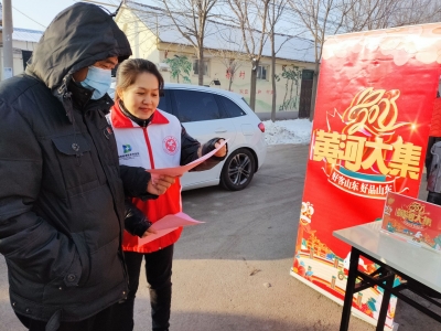 天衢新区宋官屯街道张官屯社区开展 “禁燃烟花爆竹”宣传活动