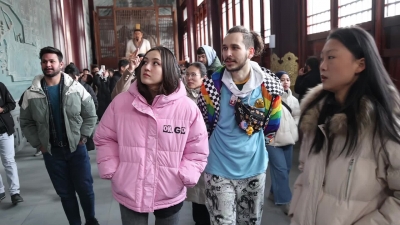 外国友人拜大年丨庆云金山文博园圈粉外籍友人爱上“中国年”