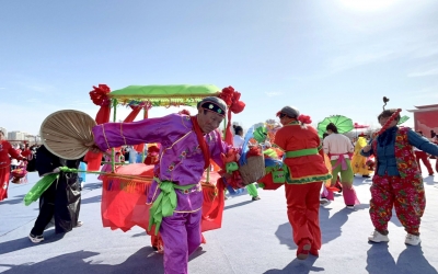 全省元宵节民间艺术集中展演｜开场舞！乐陵丁坞杨盘94名“跑玩意儿”秧歌队员跑出新时代精气神！