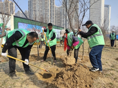 德州园林开展义务植树活动
