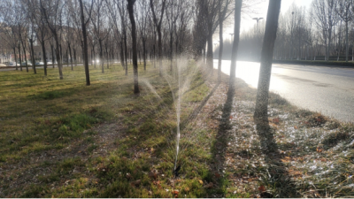 德州园林全面开启“春灌”模式，让绿化植物喝足返青水