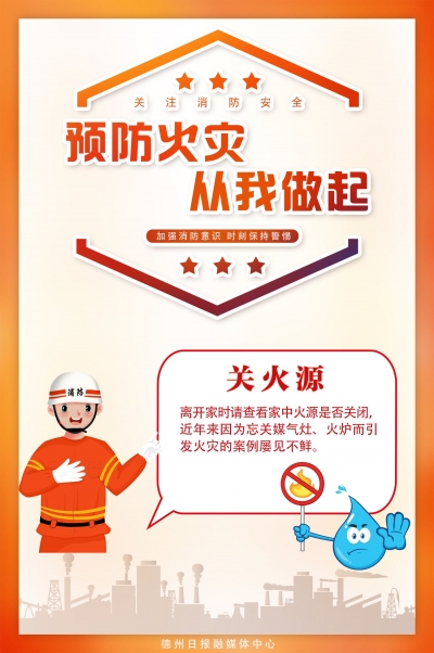 海报 | 预防火灾 从我做起：关火源