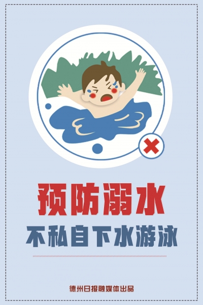 防溺水海报 | 不私自下水游泳