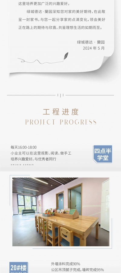 绿城德达蘭园5月进度播报