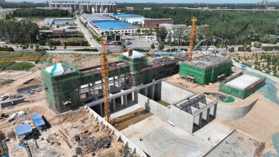 德州首座综合型泵站主体完工 泵站与节制闸合二为一