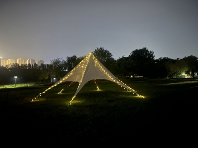 德州杨庄河景区增加野营节能氛围灯，邀您假期赏景看“星”  