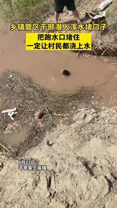 微光工程 | 一定让村民都浇上水！乡镇管区干部潜入浑水堵口子