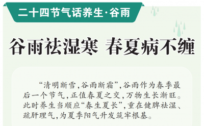 二十四节气话养生 | 谷雨祛湿寒 春夏病不缠