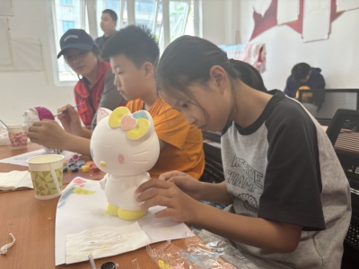 【文化社区建设】天衢新区宋官屯街道康博社区开展青少年手工活动