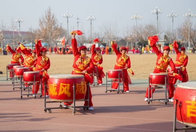 齐河县晏城街道红庙朱村：威风锣鼓敲出乡村振兴节拍