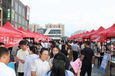 庆云：人才夜市开进购物广场