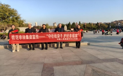中国人寿禹城市支公司开展防范非法集资宣传活动 